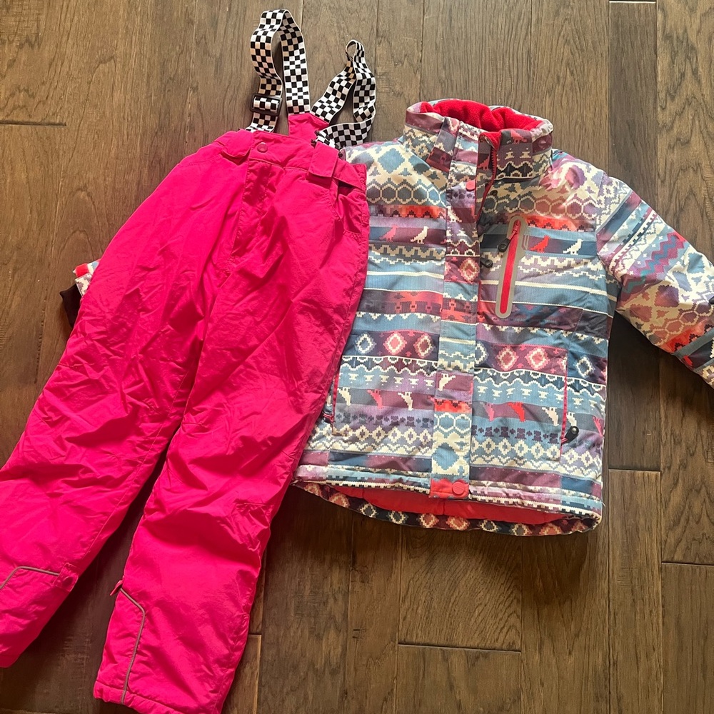 Size 10 girls ski jacket and pants